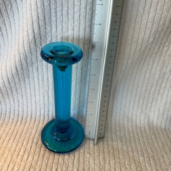 Aqua Turquoise stem candle holders - Picture 4 of 5